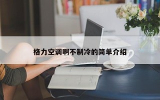 格力空调啊不制冷的简单介绍